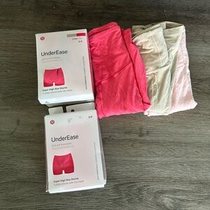 Lululemon UnderEase Super HR Shortie Underwear Sz Small Bundle